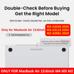 HASTHIP Laptop Case for MacBook Air 13.6 inch M4 M3 M2 featuring 2 piece snap on clear hard shell