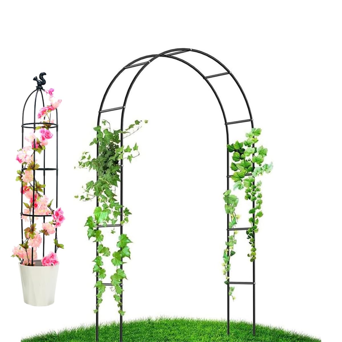 HASTHIP Garden Plant Support Cages for Creepers and Climbers featuring 120cm Adjustable Plastic Trellis | Ideal for Indoor and Outdoor Gardening