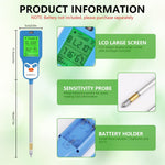 HASTHIP® 6-in-1 Digital Soil Tester with pH Meter, Moisture Sensor, Sunlight, Temperature, Humidity & Fertility Reader, Rotating Backlight LCD Display, Soil Test Kit for Gardening, Farming, Plant Care