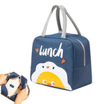 HASTHIP® Zibuyu Bolsa De Almuerzo para Adolescentes Bolsa Térmica Reutilizable, Oxford, 23x16x22cm, Resistente, Gran Capacidad, Impermeable, Azul, Oficina, Viaje, Exterior, Picnic, Escuela