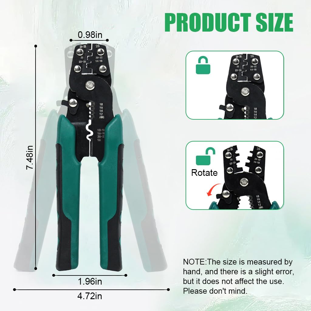 HASTHIP Electrical Crimping Connectors with Wire Crimper Tool 600 pcs 22‑10 AWG Set | Color Coded Insulated Terminals