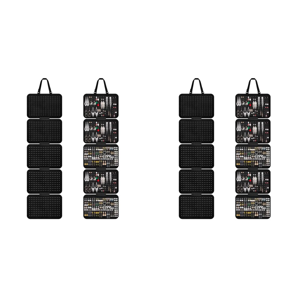 HASTHIP Earring Organizer for Display and Storage with 5 Detachable Boards and 850 Holes | Black Felt Wall-Mountable Jewelry Holder