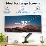 Desk Monitor Mount Aluminum Alloy Monitor Arm Desk Mount with Flexible Arm 360° Rotatable Monitor Screen Mount Screw-Mount