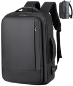 HASTHIP® Business Laptop Backpack PU Travel laptop Backpacks Expandable laptop Bag