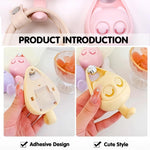 HASTHIP Cartoon Wall Hooks for Entryway and Bathroom with Blinking Eyes Design | 2Pcs No‑Drill Dual Color Hangers