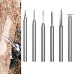 HASTHIP® Juego de 6 Brocas de Tallado Detallado para Herramienta Rotativa Dremel,Brocas Grabado Acero Inoxidable,Escultura para Madera Metal y DIY Artesanía