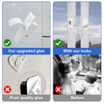 Door Lock for Kids' Safety, Fridge Lock with Password, Nail-Free Password Chain Lock, Multifunctional Cabinet Locks for Refrigerator, Cabinets and Drawers, Closets, Windows, Doors (White)