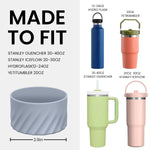 HASTHIP Water Bottle Protective Silicone Boot for Stanley Quencher 20oz 30oz 40oz | 2PCS Purple Cup Bottom Protector