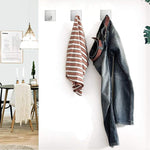 Supvox Self Adhesive Hooks, Heavy Duty Stainless Steel Waterproof Towel Hooks Stick on Hooks Wall Hangers Sticky Hooks for Hanging Bathroom Kitchen Home-4 Packs