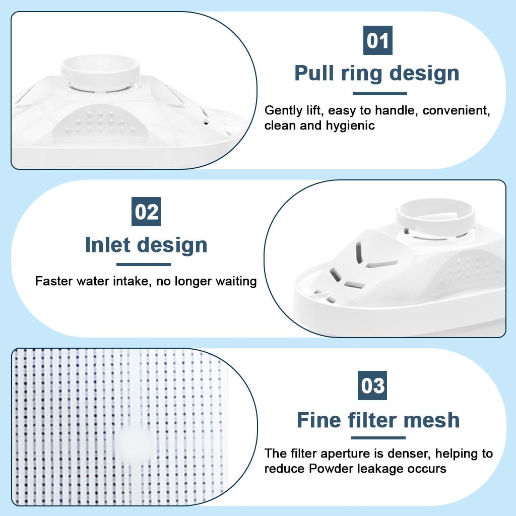 HASTHIP Compatible Brita Water Filter Pitchers with 6Pcs Replacement Filters 21 Gal Capacity | Improves Taste and Removes Odor