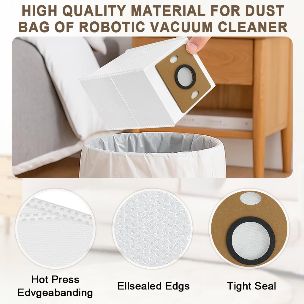 HASTHIP Vacuum Dust Bags for ILIFE A30 Pro featuring 4pcs set and sealing mechanism | reusable dust collection