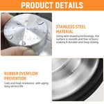 HASTHIP Kitchen Sink Stopper and Strainer Set for 4.3 in Drains with Rubber Seal | Stainless Steel