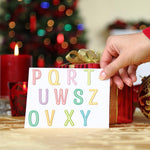 HASTHIP Alphabet Stickers for DIY Crafts and Bulletin Boards featuring 10 Sheets Vinyl Letters 1 inch and 2 inches | Multicolor Set