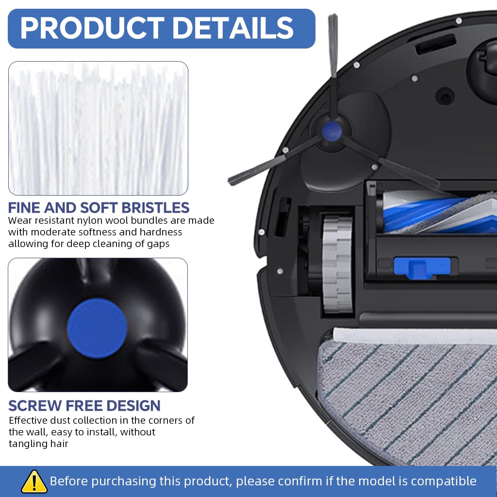 HASTHIP Replacement Parts for Ecovacs T30 PRO Omni featuring 10Pcs Kit with Brushes and Filters