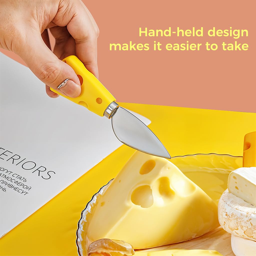 HASTHIP Cheese Cutter Tools Set for Party Serving with Creative Handles and Stainless Steel Case
