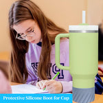 HASTHIP Water Bottle Protective Silicone Boot for Stanley Quencher 20oz 30oz 40oz | 2PCS Purple Cup Bottom Protector