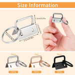 HASTHIP Key Fob Hardware for Wristlets with 30 Sets and 1 Key Fob Glass Running Pliers | 3 Colors