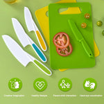 HASTHIP Kids Bread Cutter Set for Montessori Learning with 4 Child Safe Serrated Tools | Food Grade PP