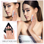 MAYCREATE® 2pcs Triangle Powder Puff For Women Makeup Sponge puff Face Dry Wet Makeup Puff for Loose Powder Body Powder, Cotton Cosmetic Sponge for Contouring, Under Eyes and Corners