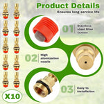HASTHIP Gardening Sprinklers for Lawn and Greenhouse | 10Pcs Adjustable Copper Nozzles