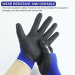 Serplex® Electrical Insulated Gloves 500V Voltage Resistance, Flame Retardant, Non-Slip Rubber Design for Electricians, High Voltage Work, Safety, L