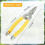 HASTHIP Garden Scissors for Pruning and Harvesting with Spring Loaded Mechanism and Rubberized Handle