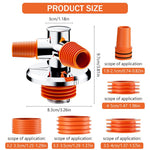 HASTHIP Washing Machine Drainage Adaptor for Floor Drain with Anti Odor Gravity Valve | 3PCS ABS Connector