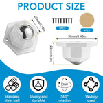 HASTHIP® 8PCS Caster Wheel 20mm Self Adhesive 360 Swivel Wheels for Furniture Small Appliance DIY Modification Moving Table Heavy Duty 200Kg Loading Capacity