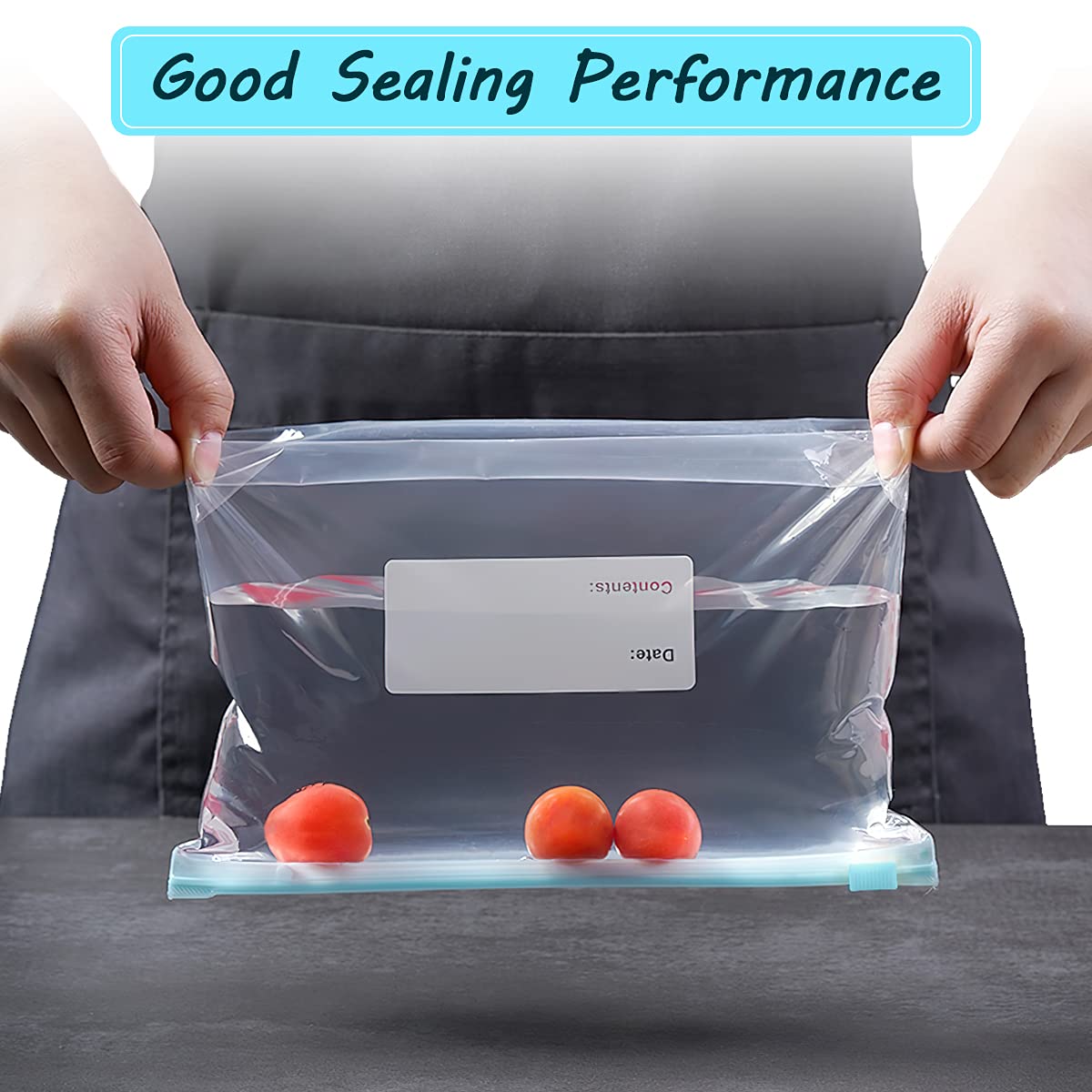 HASTHIP Storage Bags for Food and Travel with Leakproof Stand Up Design | 30 pcs BPA Free Reusable Ziplock Set