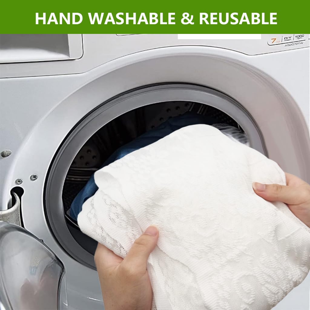 HASTHIP Dust Cover for 1-1.5p Split Air Conditioner featuring Floral Lace and Even Airflow | 3 PCS Reusable Polyester