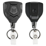 HASTHIP Retractable Keychain for ID Badges and Keys with 31.5 in Steel Cord | ABS Body Clip