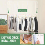 Dustproof Cover for Clothing Rack Clothes Rack Dustproof Cover Zip-up PEVA Transparent Waterproof Clothing Rack Cover for 130x50x150cm Clothes Rack Garment Racks