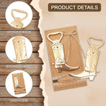 HASTHIP Bottle Opener for Kitchen and Bar with Cowboy Boot Shape featuring Golden Embossed Finish