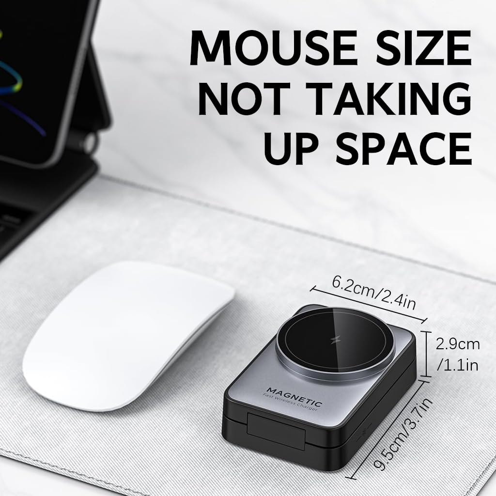 HASTHIP® Upgraded 3 in 1 Wireless Charger, Charger Cradle, Luminous Foldable Wireless Charging Cradle, Compatible with Charger & 16/15/14/13/12