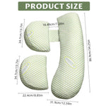 HASTHIP Pregnancy Pillow for Full Body Comfort with 2 Wedge Lumbar Pillows and Soft Washable Cover