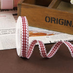 HASTHIP Gingham Plaid Ribbon for Gift Wrapping and DIY Crafts featuring Refined Edge 1cm x 10 Yards | Red and White Checked Decor
