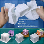 HASTHIP Silicone Candle Molds Set for DIY Candle Making with Flexible Non Stick Design | Reusable for Wax, Resin and Soap Crafts