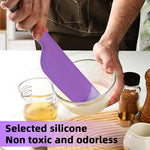 HASTHIP Silicone Spatula for Cooking and Baking with 12.7 in Handle featuring Seamless Design | Purple