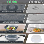 HASTHIP Microwave Plate Cover for Heating with 10.6 in Collapsible Lid and Steam Vent | Grey