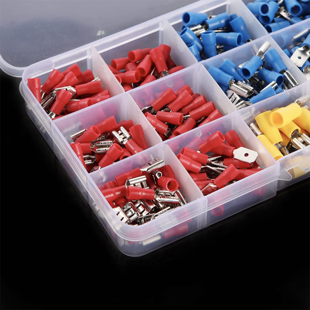 280pcs Wire Connector, Cable Connector Wire Connector Jointer Crimp Connectors Assortment Set, Electric Cable Lugs, Flat, Round Connectors, Fork, Ring Terminals, Butt Connectors