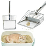 HASTHIP® BrandName Metal Cat Litter Scoop, Heavy Duty Aluminum Alloy Sifter with Dual Size Holes (3mm & 10mm), Push & Pull Design for Clumping Clay Litter, Durable Pooper Scooper for Multiple Cats