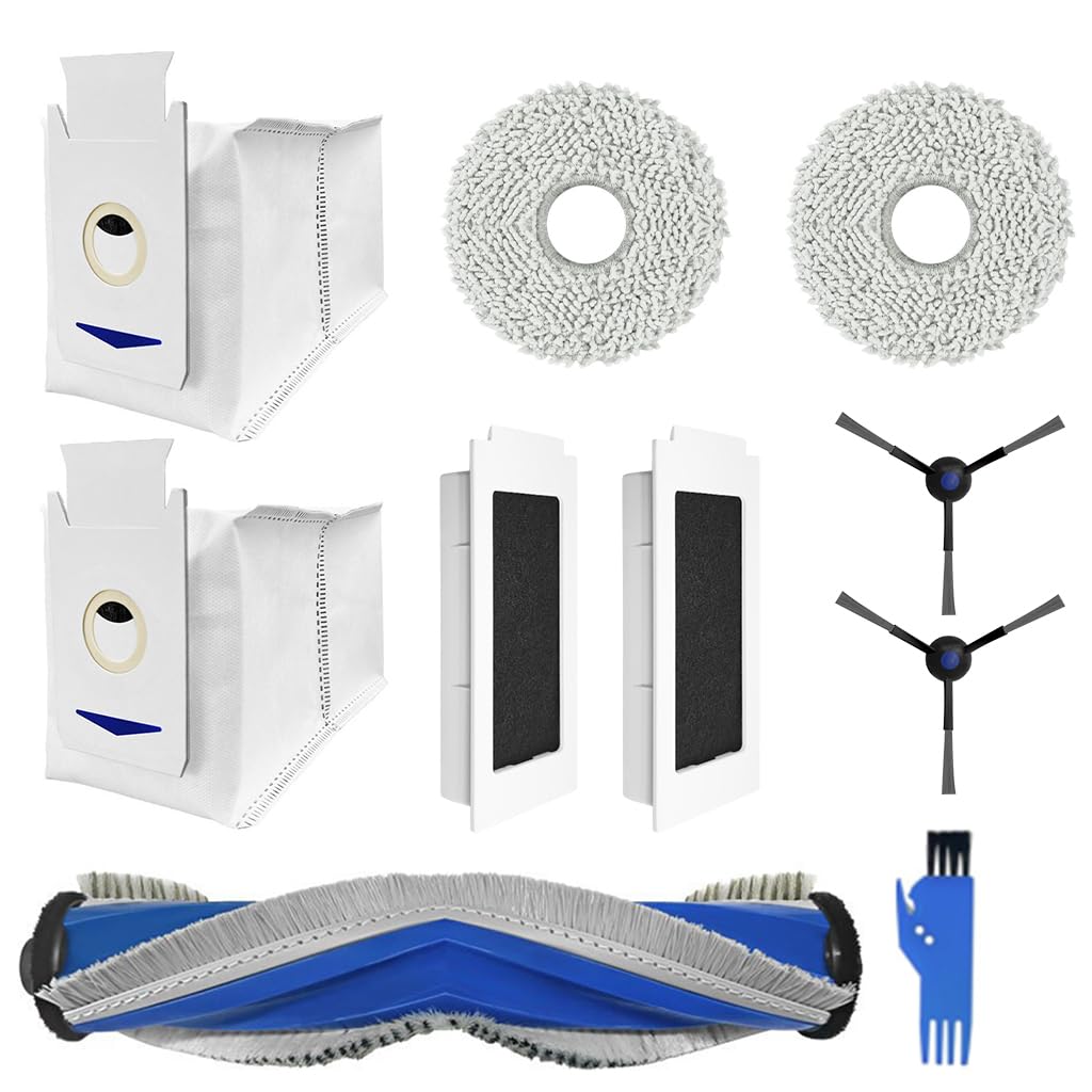 HASTHIP Replacement Parts for Ecovacs T30 Omni with 10 pcs full kit | main and side brushes