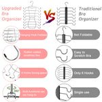HASTHIP Bra Organizer for Wardrobe with Stainless Steel Foldable Rack 2 pcs | Holds 12 Bras