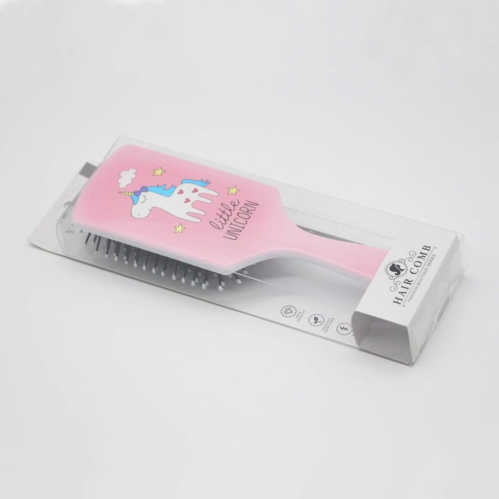 HASTHIP® Hair Brush, Pink Unicorn Hair Brush with Ball-tipped Nylon Bristle