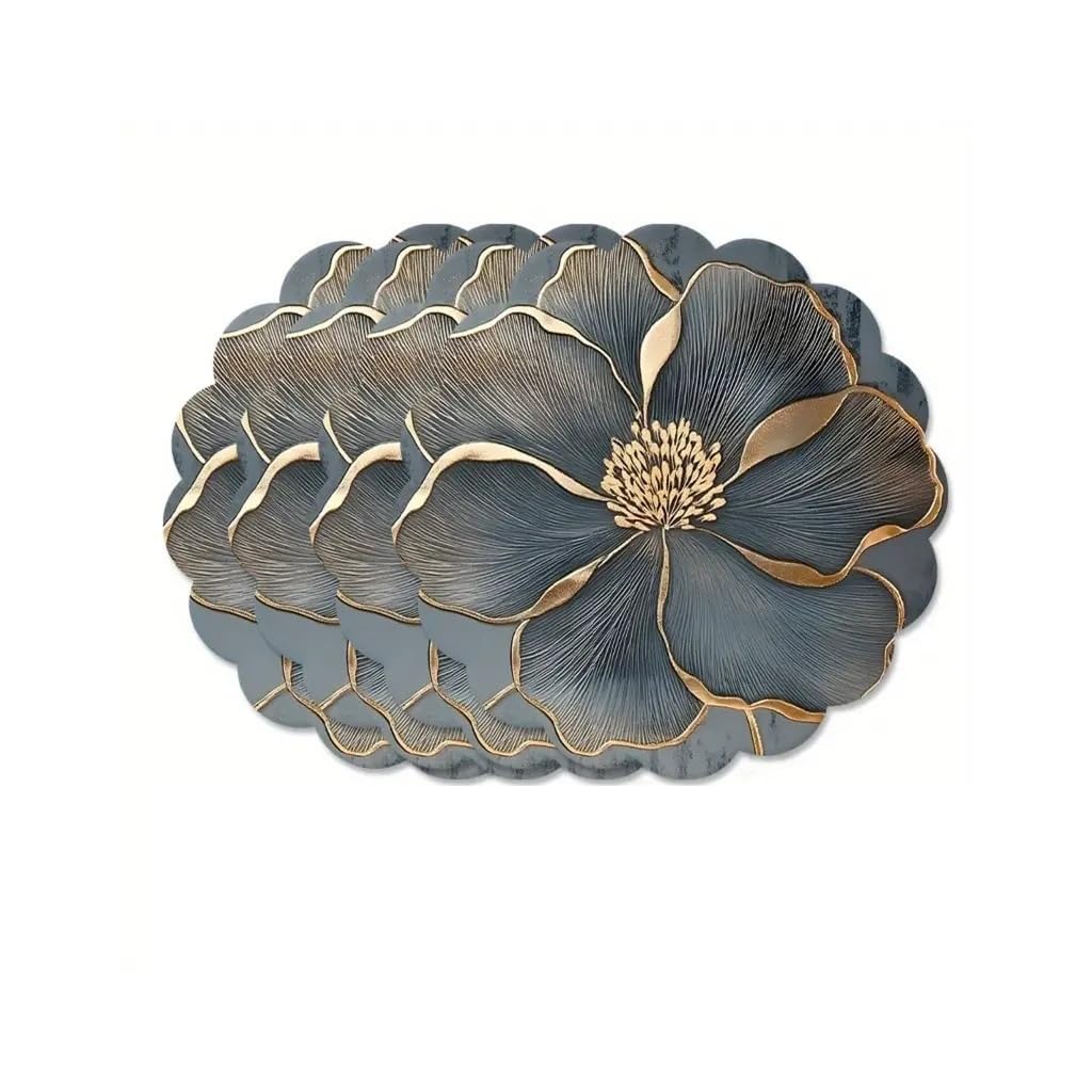 ZIBUYU® Blooming Petal Linen Placemats (Set of 6)