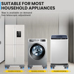 HASTHIP® Stand for Washing Machine Universal 16-25 inches 4-Wheel Extendable Moving