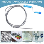HASTHIP Drain Cleaner Tool for Bathroom and Kitchen with 9.8 ft Spiral Spring Pipe Design