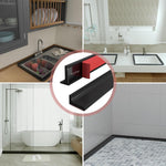 HASTHIP Shower Threshold Water Dam for Bathroom and Kitchen featuring 39 in Self Adhesive Silicone | Flexible TPE Splash Guard Blocker 3 PCS