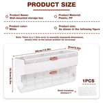 HASTHIP Underwear Storage Box with 11 Clear Compartments and Double Layer Design | Waterproof Wall Mounted Organizer 38x9x16.5cm