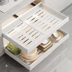 HASTHIP Under Sink Organizer for Kitchen and Bathroom featuring 12.5–20 in Adjustable Width | Smooth Gliding Carbon Steel Drawer